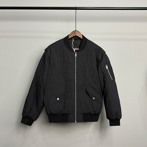 8807-P168新款加厚棉衣男士宽松纯色棒球领保暖棉服夹克-ZX1305图片