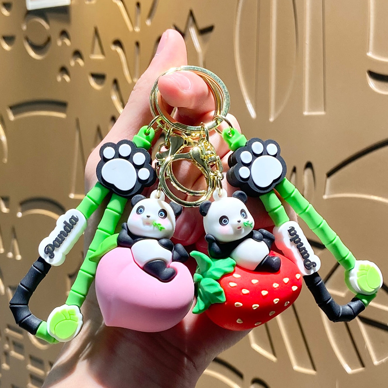 水果钥匙扣WIDODO硅胶熊猫