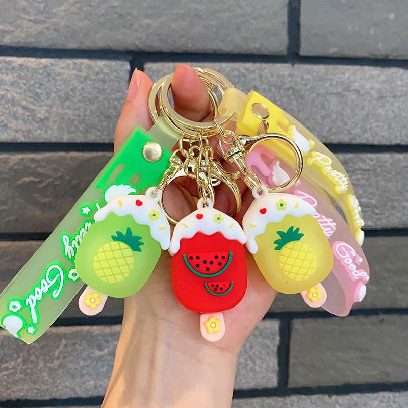 仿真雪糕钥匙扣DIY硅胶卡通