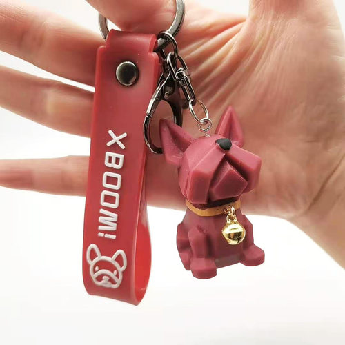 礼品挂件铃铛法斗犬钥匙扣公仔