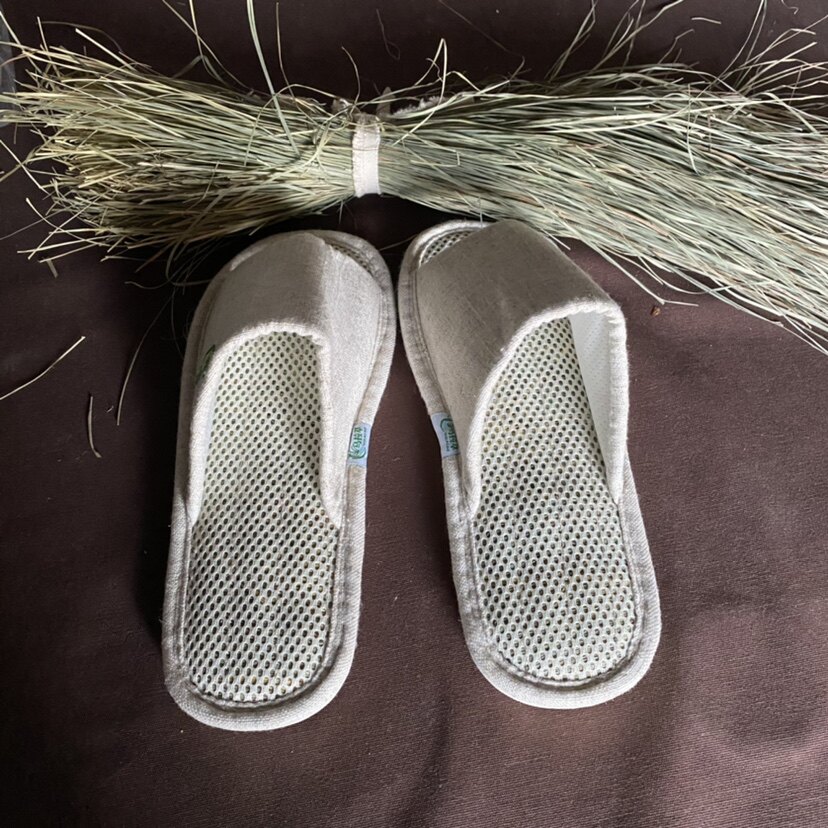 长白山野生乌拉草东北三宝乌拉草拖鞋居家拖鞋亚麻布吸汗不粘脚