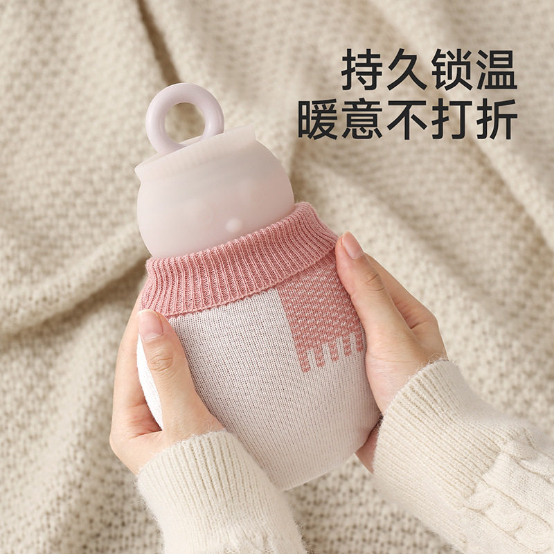 FaSoLa暖手宝防爆热水灌注暖宝宝冬季暖腰暖手两用便携硅胶热水袋