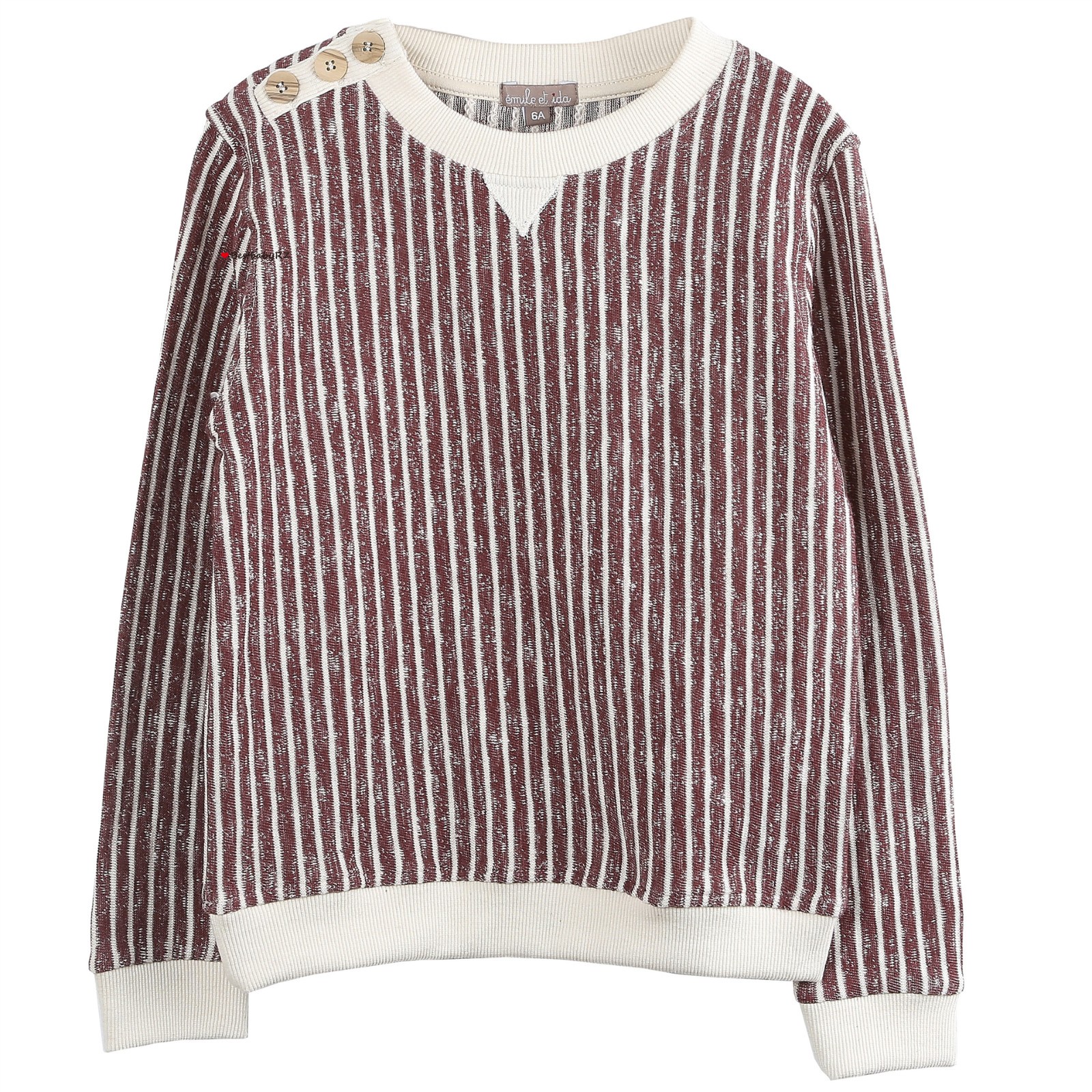 法国竖条纹柔软休闲风卫衣特价