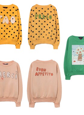 正品现货 BBRZ西班牙TAO 男女童印花休闲廓形运动衫卫衣 自留推荐