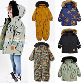 现货正品 mini rodini儿童户外防风雨保暖棉服抗寒厚外套连体滑雪