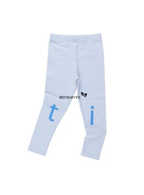 断码 西班牙tinycottons 女童超柔软百搭时尚条纹打底裤长裤