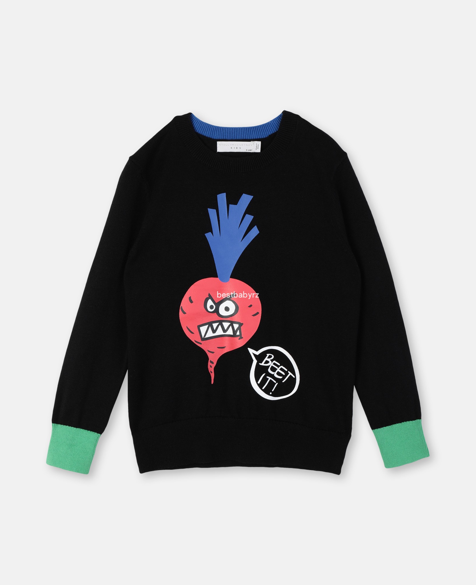 stella撞色柔软棉质樱桃针织衫