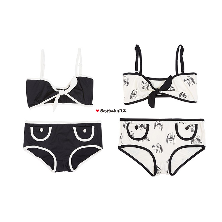 法国进口idetida黑白比基尼泳衣