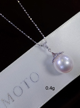 PT900铂金梨花头吊坠空托9-10mm天然珍珠DIY配件锆石镶嵌大气百搭