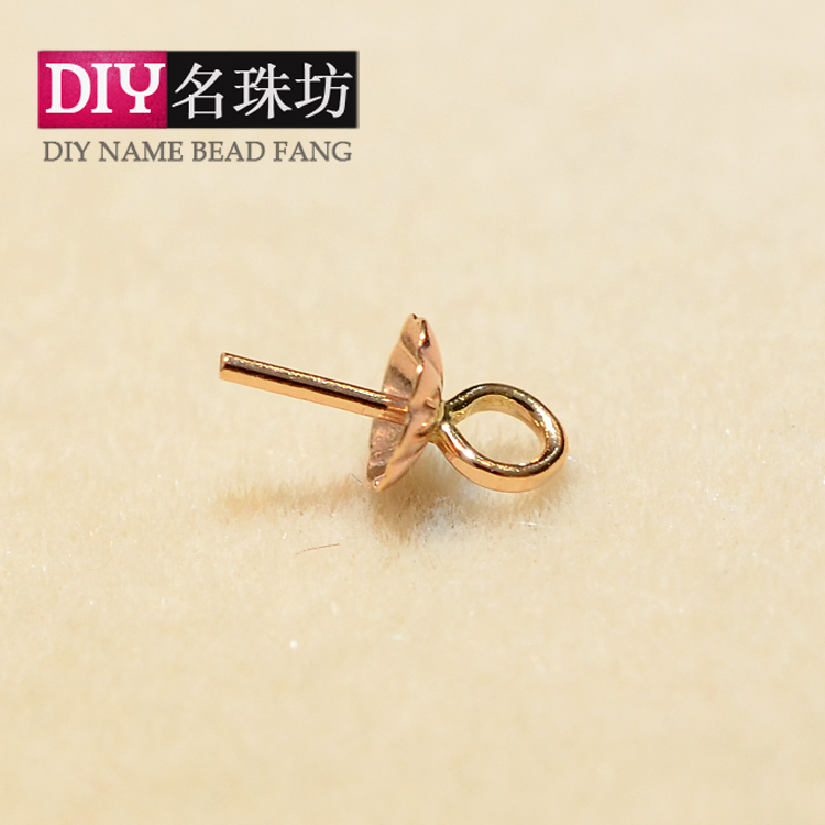 diy配件饰品金梅花吊坠光面珍珠