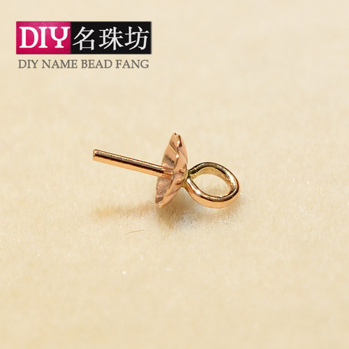 diy配件饰品金梅花吊坠光面珍珠