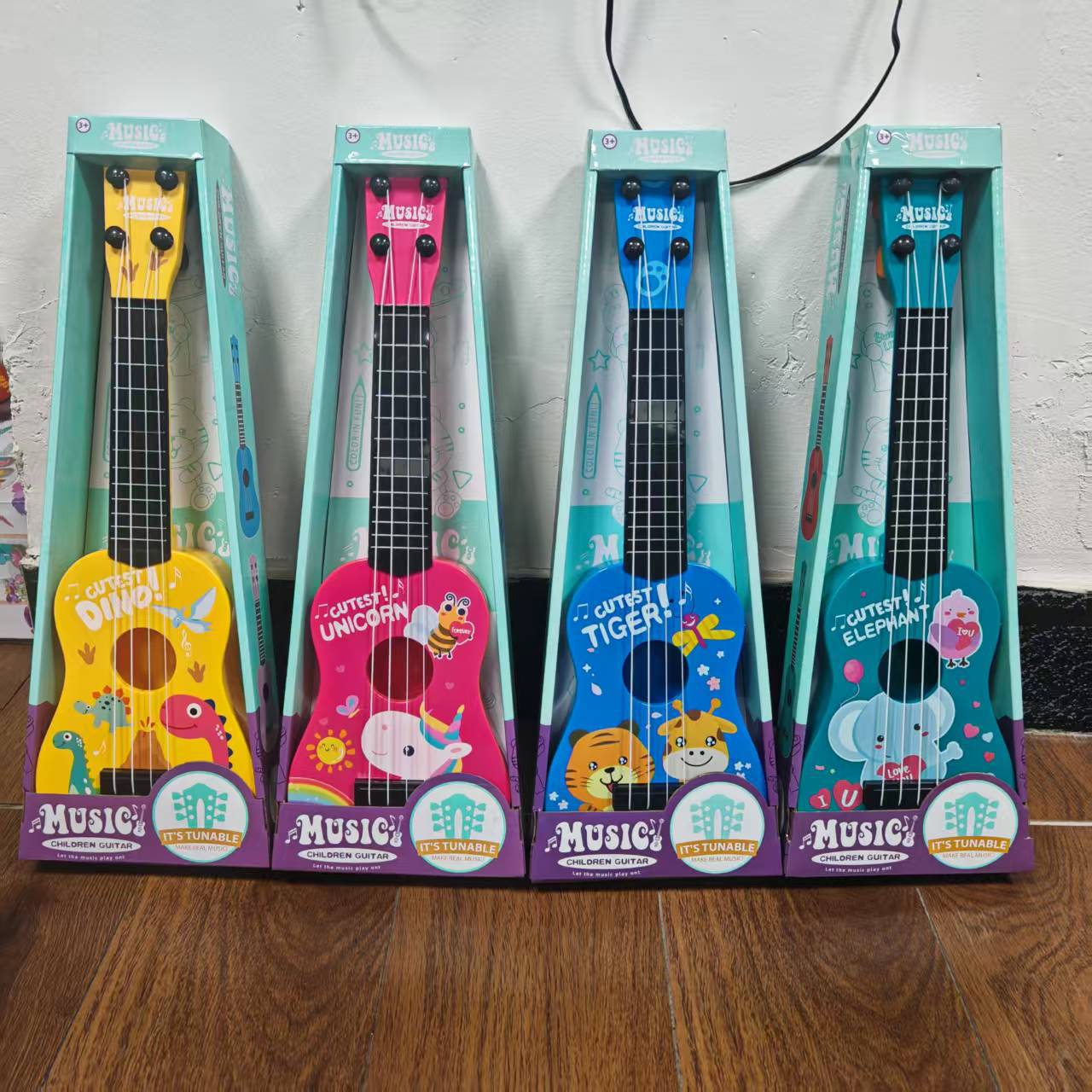 儿童玩具乐器男女孩小吉他可弹奏仿真尤克里里乐器琴音乐卡通跨境