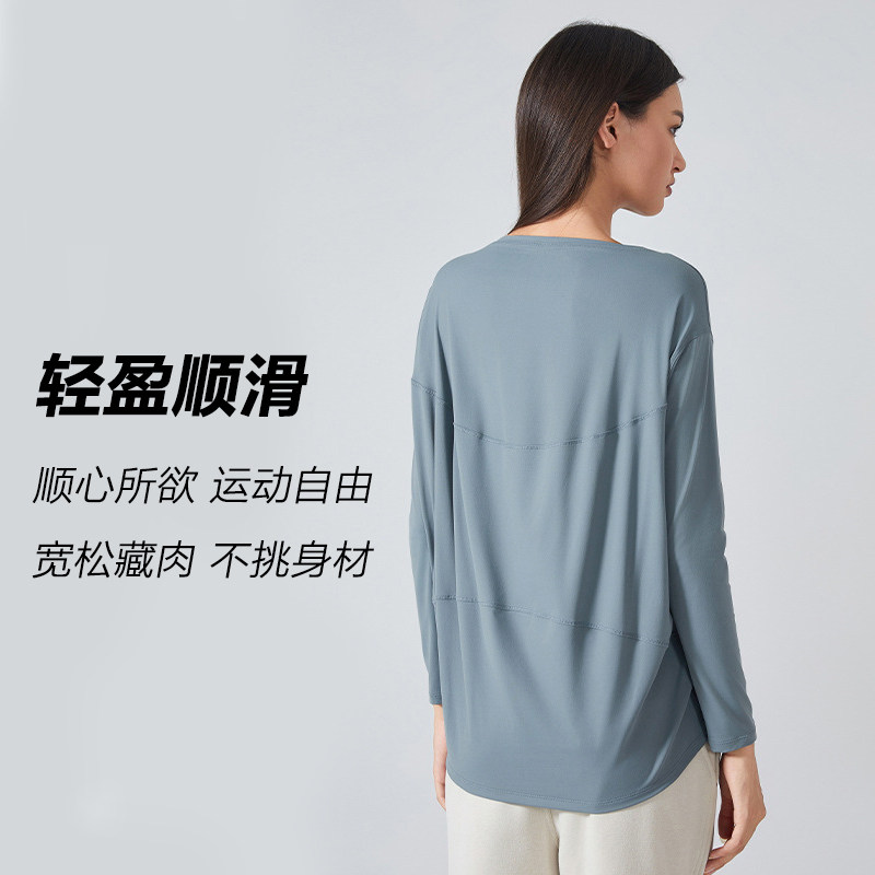 2024lu同款，宽松遮肉，大厂原单休闲运动透气短袖普拉提健身