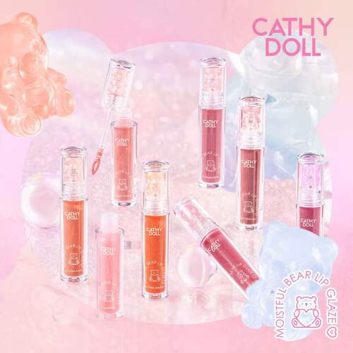 泰国购Cathy Doll小熊唇蜜唇釉滋润保湿立体玻璃唇纯欲感lingorm