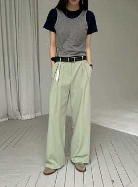 韩国atmosphere 代购夏季百搭休闲纯色短袖