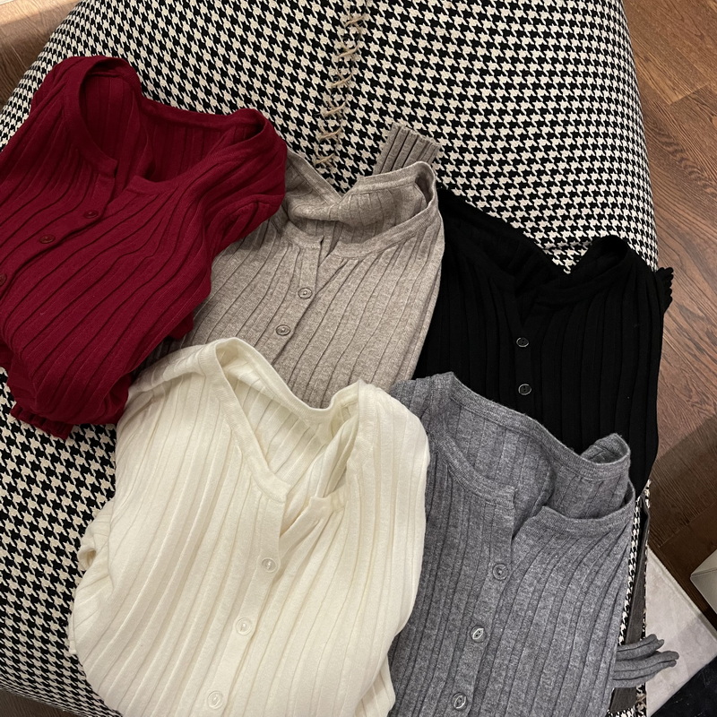 腈纶单排扣小V领开衫纽扣