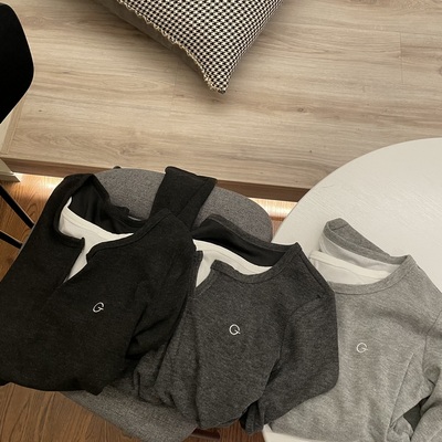 长袖美式常规弹力棉女