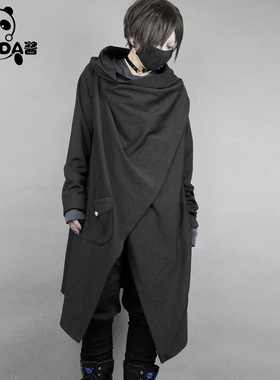 deorart原厂货日本原宿哥特朋克黑色外套暗黑骑士男女披风风衣