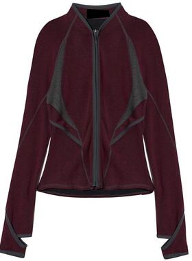 jennie同款Hye*S机能解构风Y2K辣妹露背莫代尔立领修身长袖开衫T