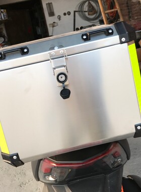 100L120L满焊铝合金不锈钢电动瓶摩托车后备尾箱工具加厚特大外卖