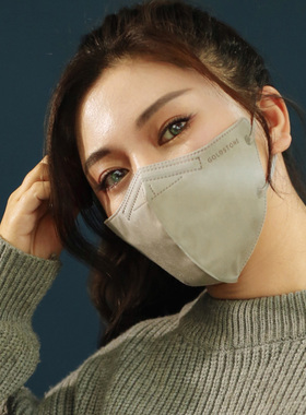 灰色张娜拉明星同款显瘦韩国KF94口罩4层3D立体防护独立装女士L码