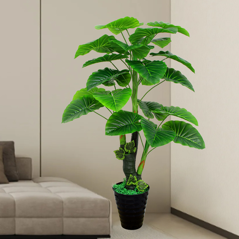 仿真植物盆栽塑料假绿植滴水观音摆设客厅落地假花仿真花室内装饰