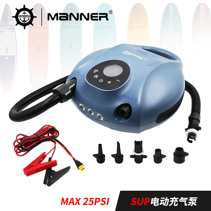 SUP桨板电动充气泵电瓶夹电瓶供电高压电动气泵浮台帐篷皮划艇