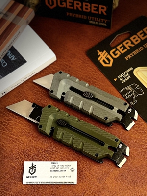 美国Gerber戈博Prybrid美工刀撬棒开瓶器EDC户外随身多功能小工具