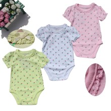 瑕疵 đặc biệt khí ve áo bông bé ngắn tay tam giác túi rắm áo romper onesies