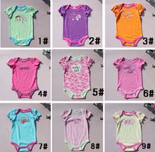 瑕疵 đặc biệt khí ve áo bông bé ngắn tay tam giác túi rắm áo romper onesies