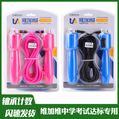 维加维电机轴承计数跳绳儿童中小学生考试专用计时器女性减肥长绳