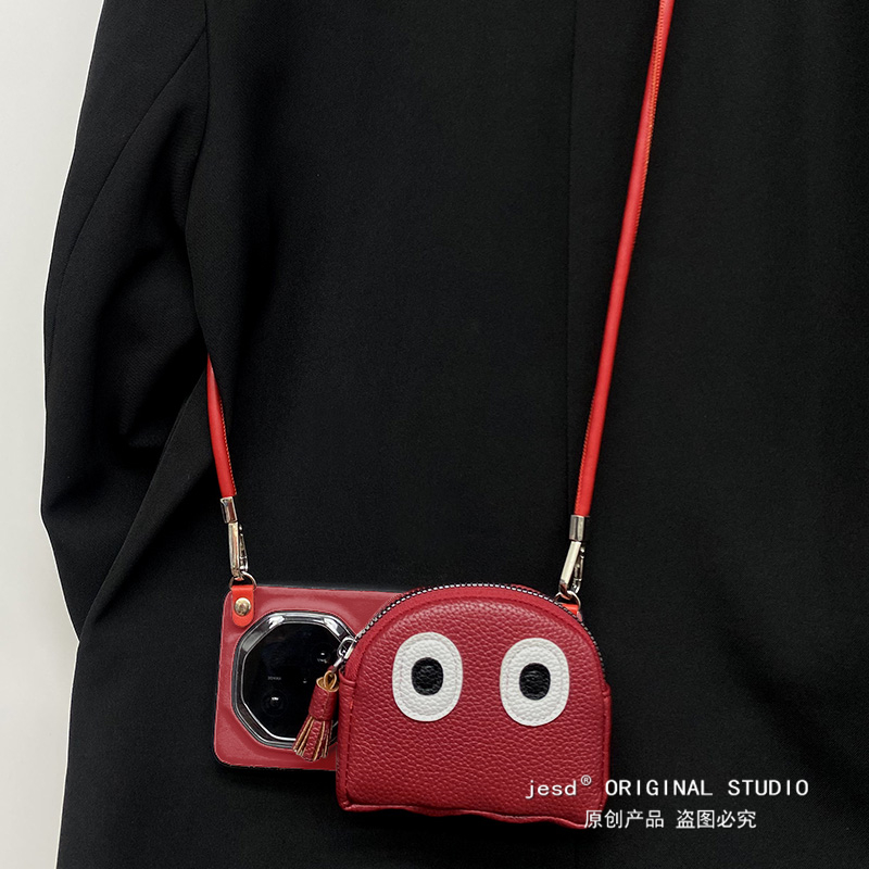 红煤球零钱包全包防摔适用于华为mate60非凡大师手机壳mate70pro保护套MATE70RS保时捷高级感外壳