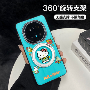 绿衣kt360度旋转支架适用于华为mate70RS保时捷手机壳MATE60非凡大师MATE80防摔全包MATE80PRO保护套