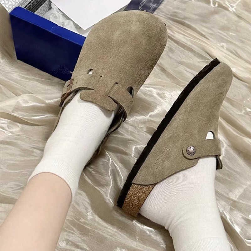 包头半拖懒人软木底博肯凉鞋休闲