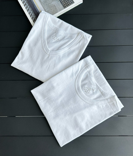 外贸欧美男士短袖T恤纯棉吸汗透气打底衫宽松家居可外穿老头衫