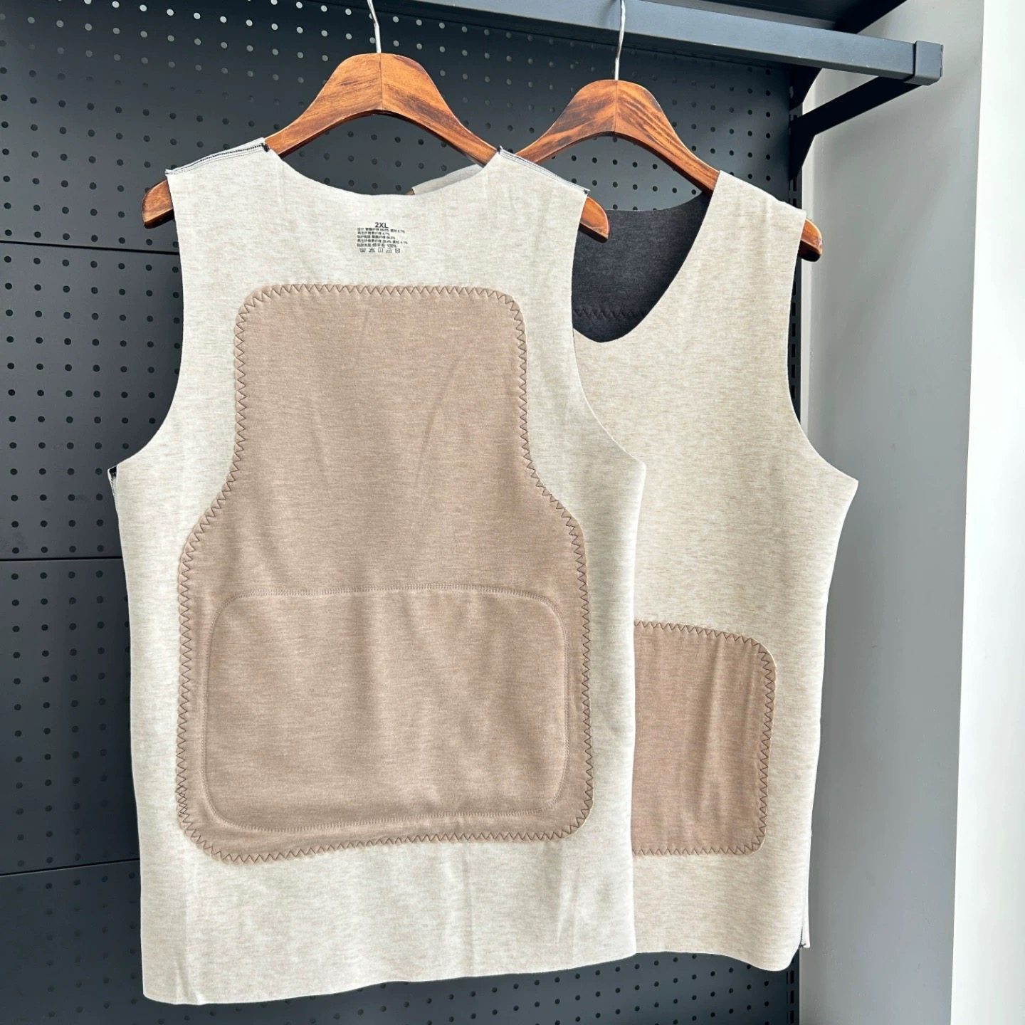 护后背腹部 绵羊毛+牛油果润肤填充贴片 秋冬男士V领保暖锁温背心,女士内衣/男士内衣/家居服,保暖背心,淘宝优惠券,粉丝福利购,淘宝优惠卷