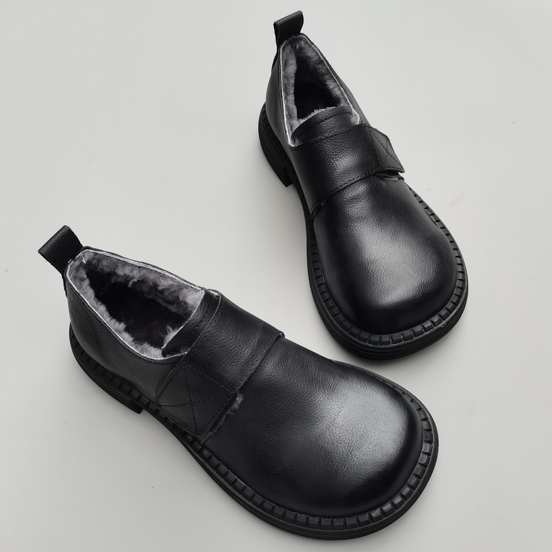 里外全真皮羊毛工作休闲通勤女鞋