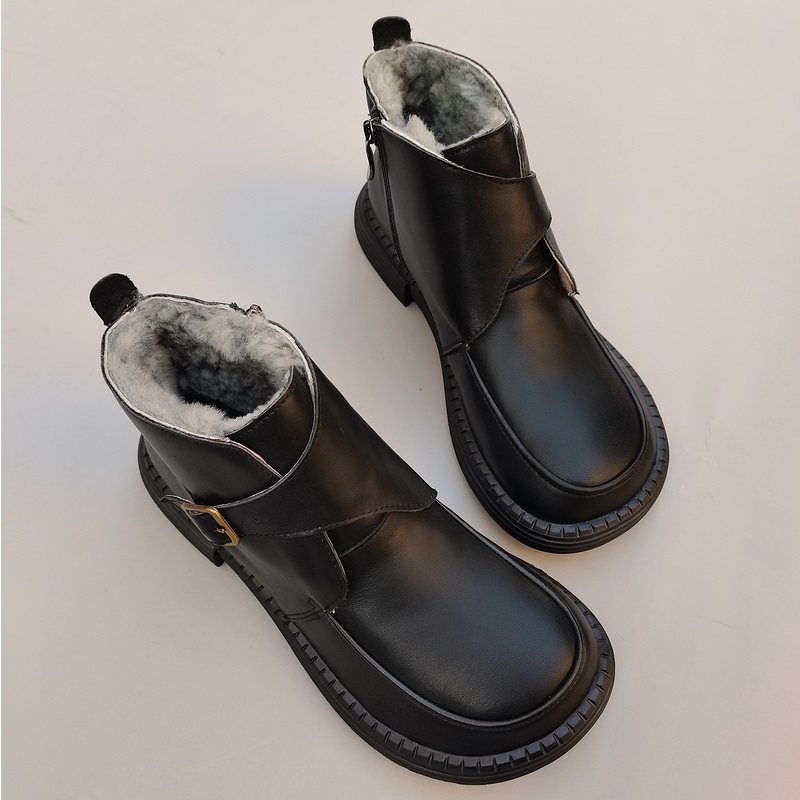 冬季真皮羊毛保暖男鞋外贸大头宽胖肥脚大棉商务休闲短靴头层牛皮,流行男鞋,时尚雪地靴,淘宝优惠券,粉丝福利购,淘宝优惠卷