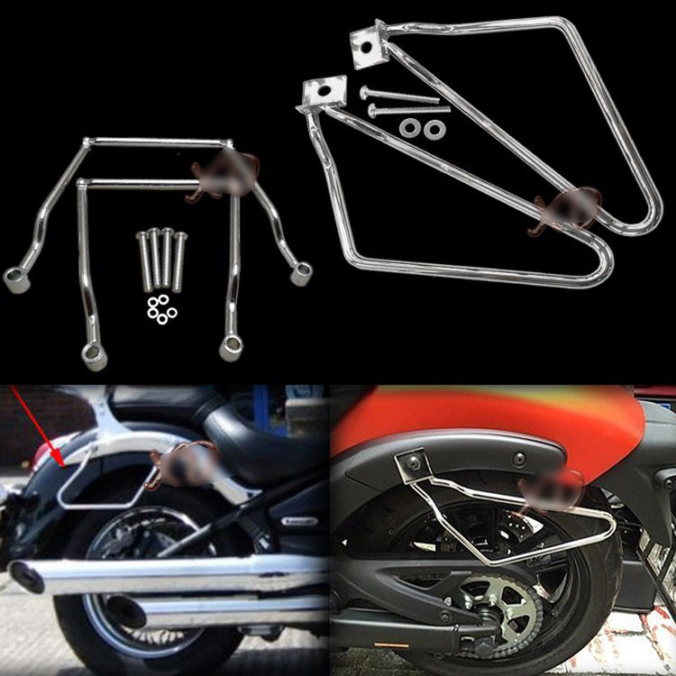 摩托车配件通用改装支架复古边袋边包支架边箱挂包挂箱防护支架