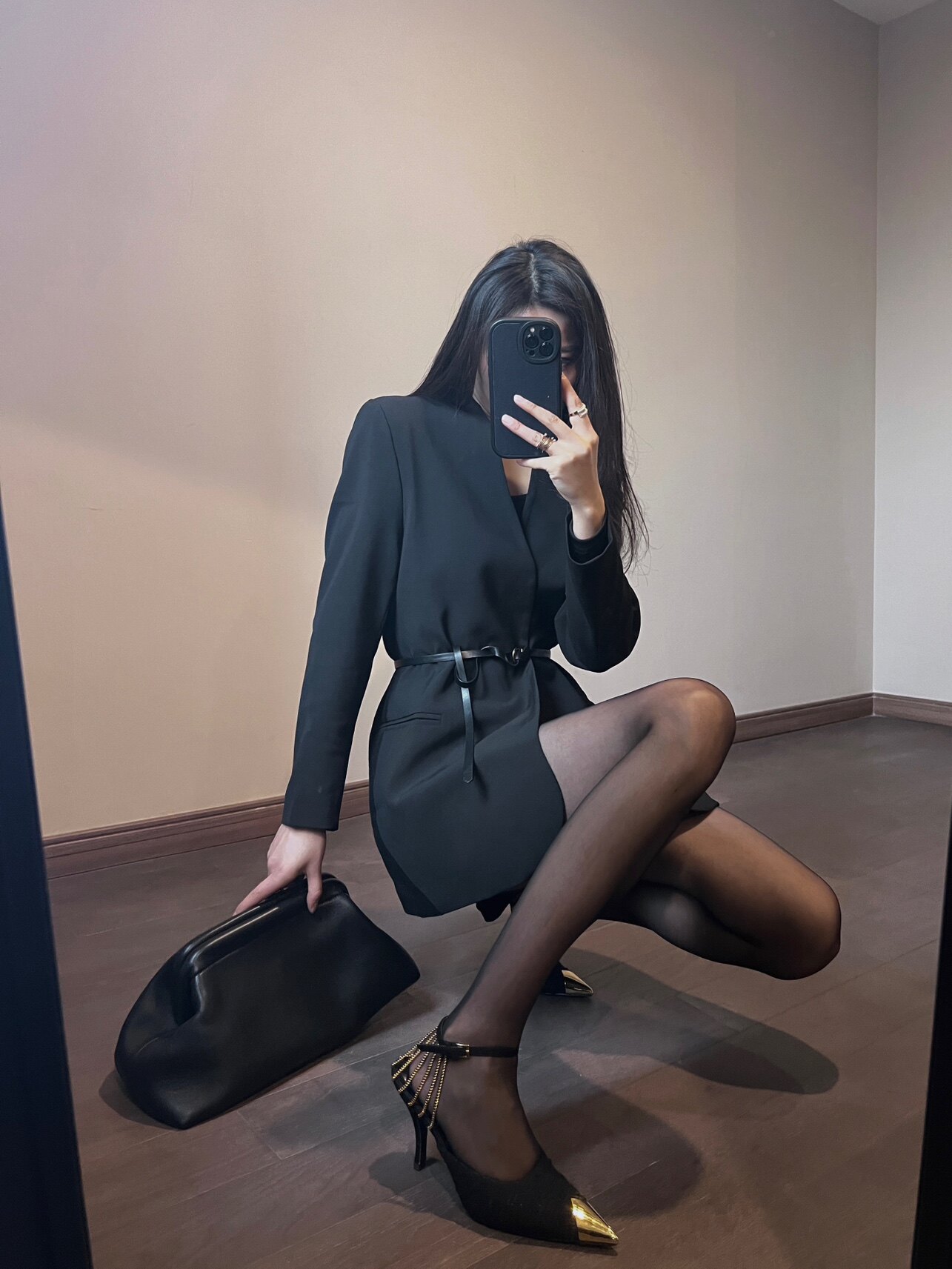 好质感西装外套时髦黑色2023春夏