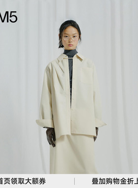 J1M5买手店 ECRIVAIN 24秋冬 单侧肩压褶衬衫 设计师品牌