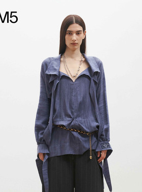 MEDIUM WELL 2026年春夏 扎染褶皱飘带上衣 设计师品牌