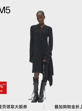 J1M5买手店  Ann Demeulemeester 25秋冬 系带不规则长袖连衣裙