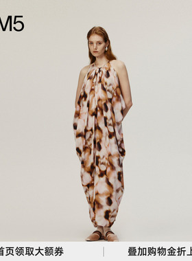 J1M5买手店 AETNA PROJECT 25春夏 晕染印花垂褶连身裙
