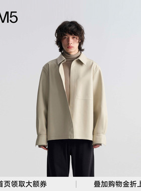 J1M5买手店 STRUCTURA 24AW 皮质无扣衬衫夹克 设计师品牌