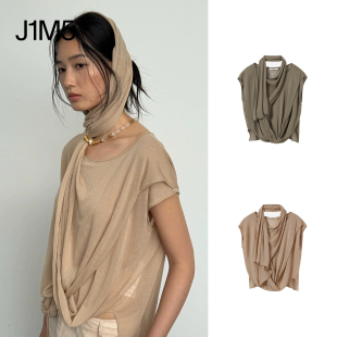 26春夏 柔纱针织围裹上衣短袖 Gossamer Top 女 Wrap COTEMP