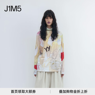 OPEN 授权 25秋冬 设计师品牌 满身图案高领长T 正品