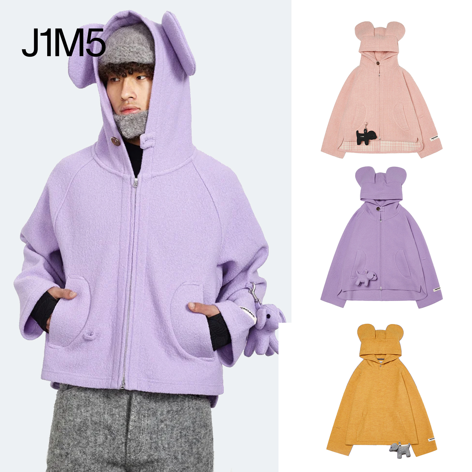 工匠手作玩偶挂饰大耳帽衫