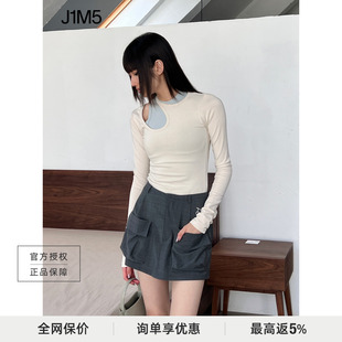 LOW CLASSIC 23春夏新品 女 J1M5买手店 曲线T恤长袖 修身