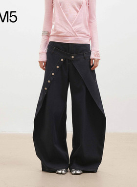 MEDIUM WELL 2026年春夏  斜腰立裁围裹式长裤 设计师品牌